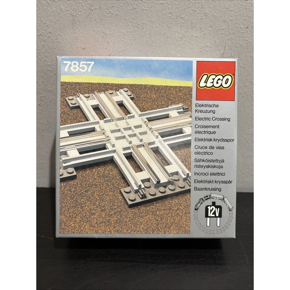 LEGO 7857 Crossing, Electric Rails Grey 12V, BNIB, Retired NEW RARE